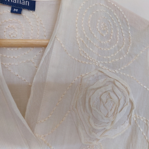 Manan Light Cotton Summer Roses Jacket - Picture 4 of 10